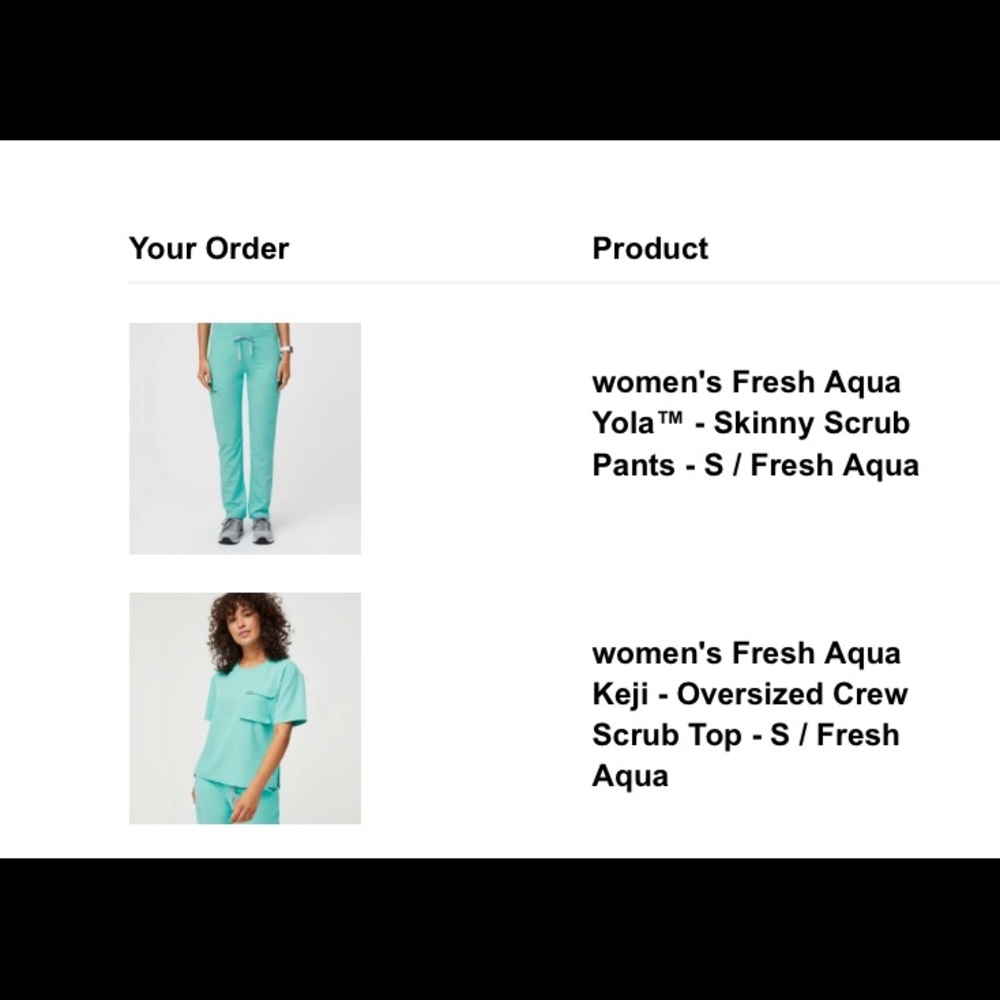FIGS -  size small- Fresh Aqua  color. Brand new Top only….